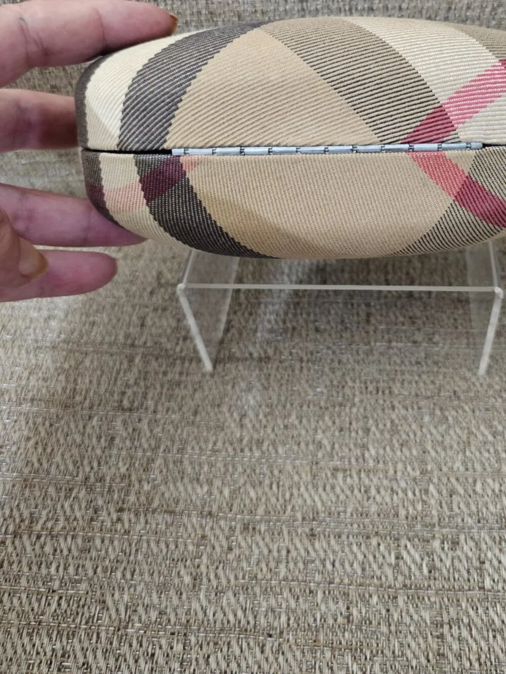 Vintage Burberry Classic Nova Check Hard Eyewear Case